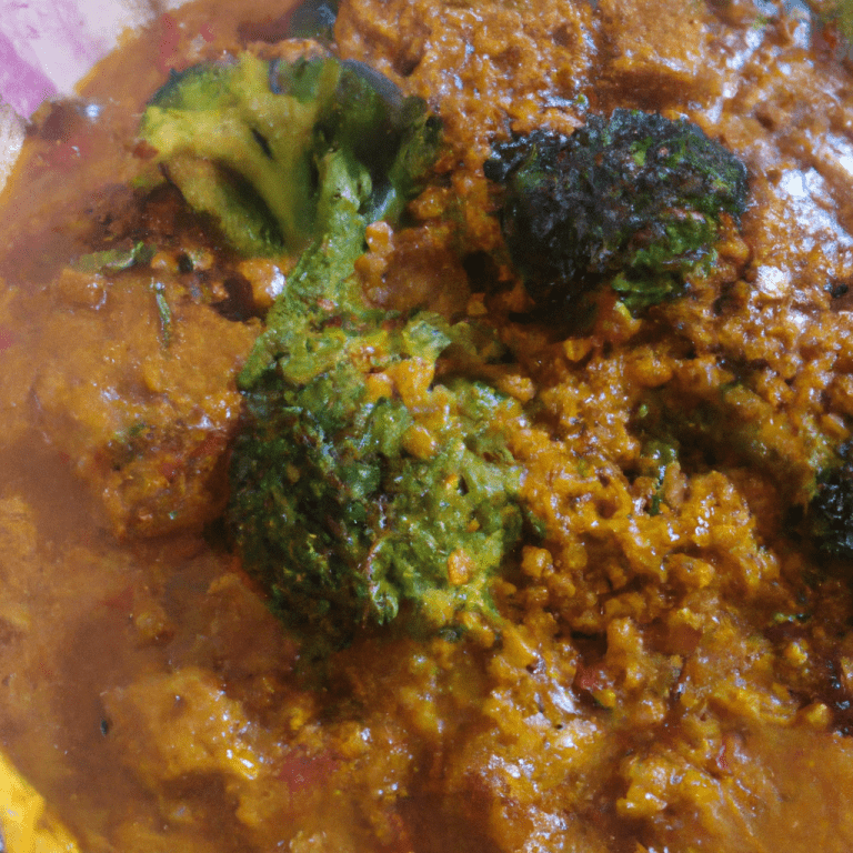 Curry de lentejas rojas y brócoli. Dahl 4 Lenteja roja con Brócoli