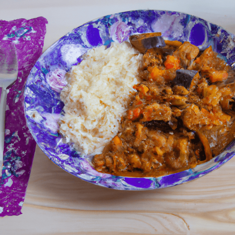 Pisto con berenjena y basmati Thermomix