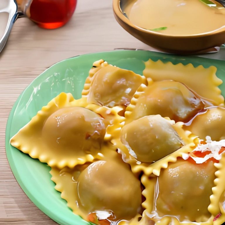 Ravioli de cochinillo asado con miel 10 Ravioli gourmet de cochinillo asado