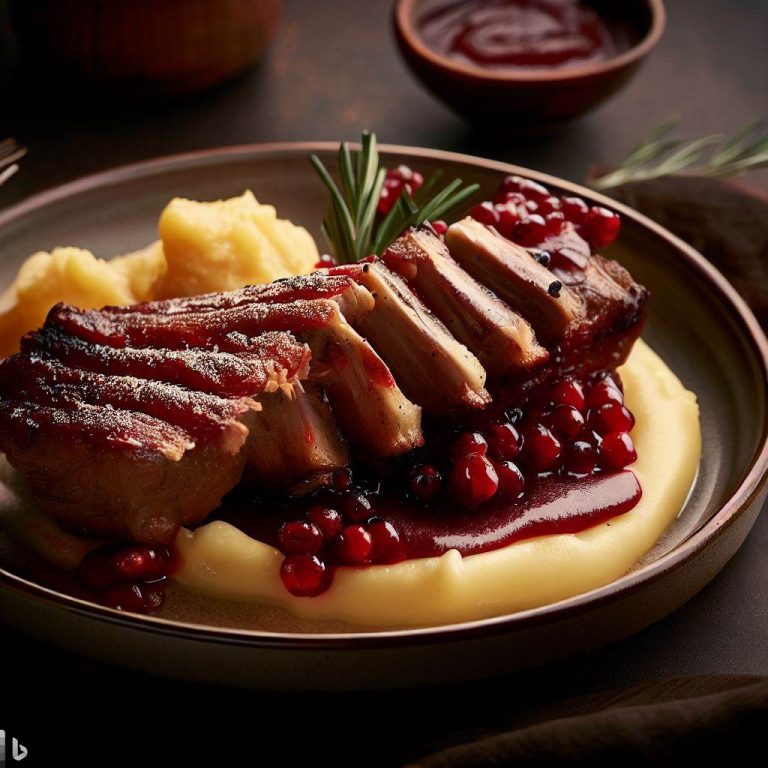 Costillar de Cerdo con Arandanos 8 Costillar de cerdo gourmet